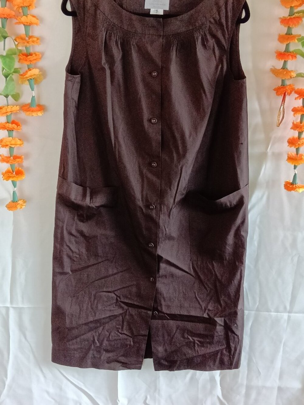 Gorgeous Vintage Barney's Made in Italy Cotton Dress - Size 12 Women's